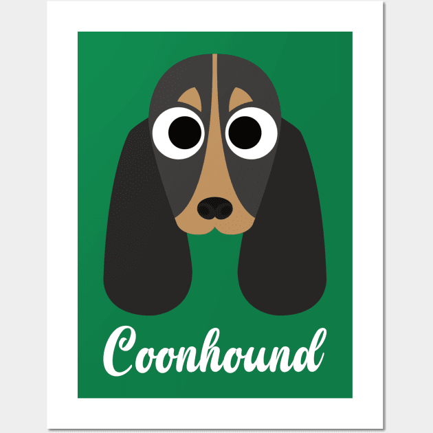 Coonhound - Black and Tan Coonhound Wall Art by DoggyStyles